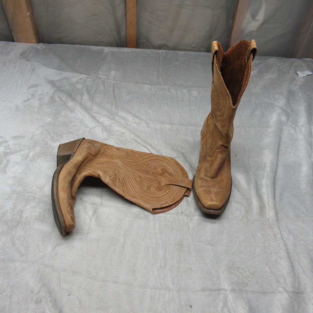 Ariat Womens Boots 6.5B Brown Leather Square Toe Lively Western Cowboy Riding